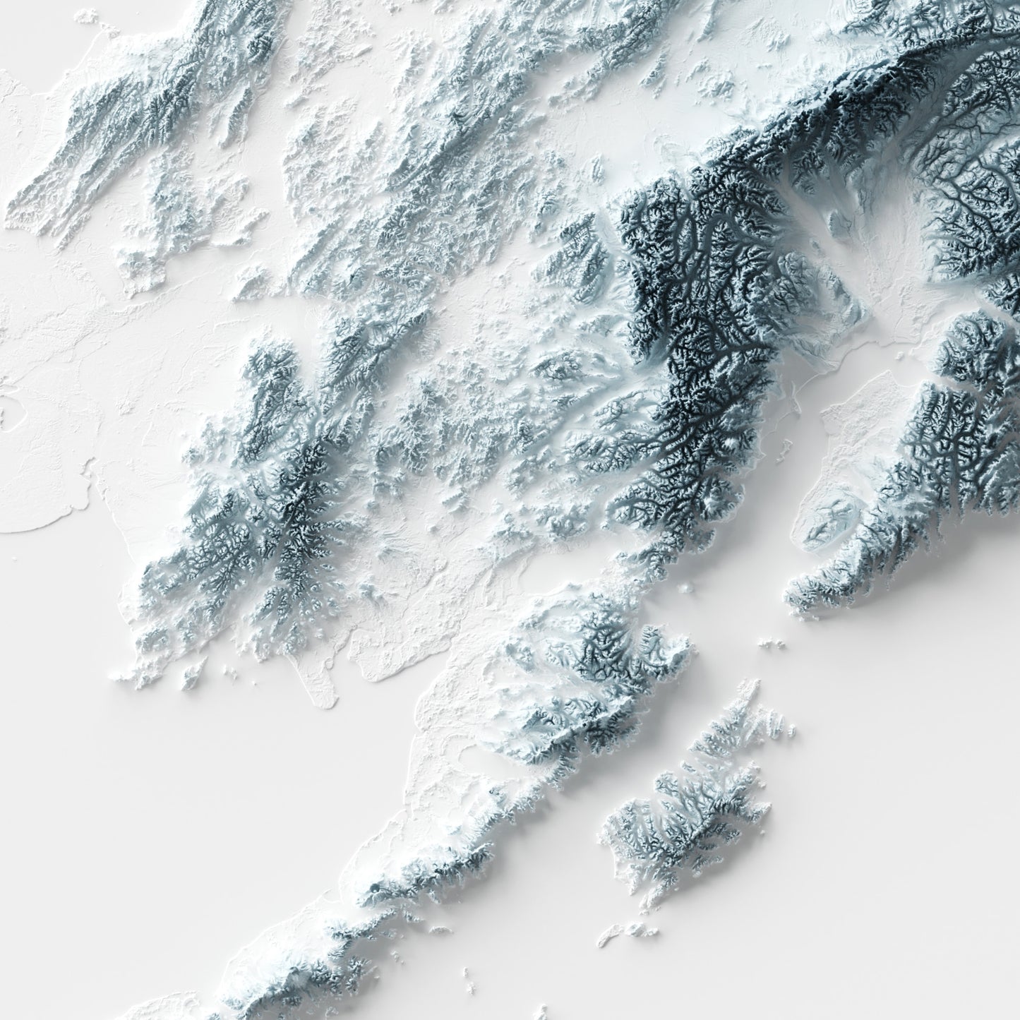 A minimalist relief map of the US State of New York in frame made out of pine wood. Topographic map poster for travel and geography fans.
